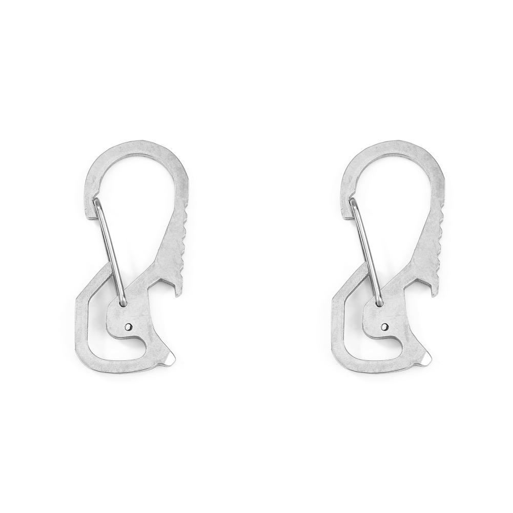 Keyring Bottle Opener Stainless Steel Pocket Keychain Carabiner Multifunctional Mountaineering Buckle Practical Hiking Equipment