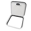 RV Compartment Door 16 X 16in Aluminum Alloy Rounded Corner Baggage Cargo Compartment Access Door for Motorhome