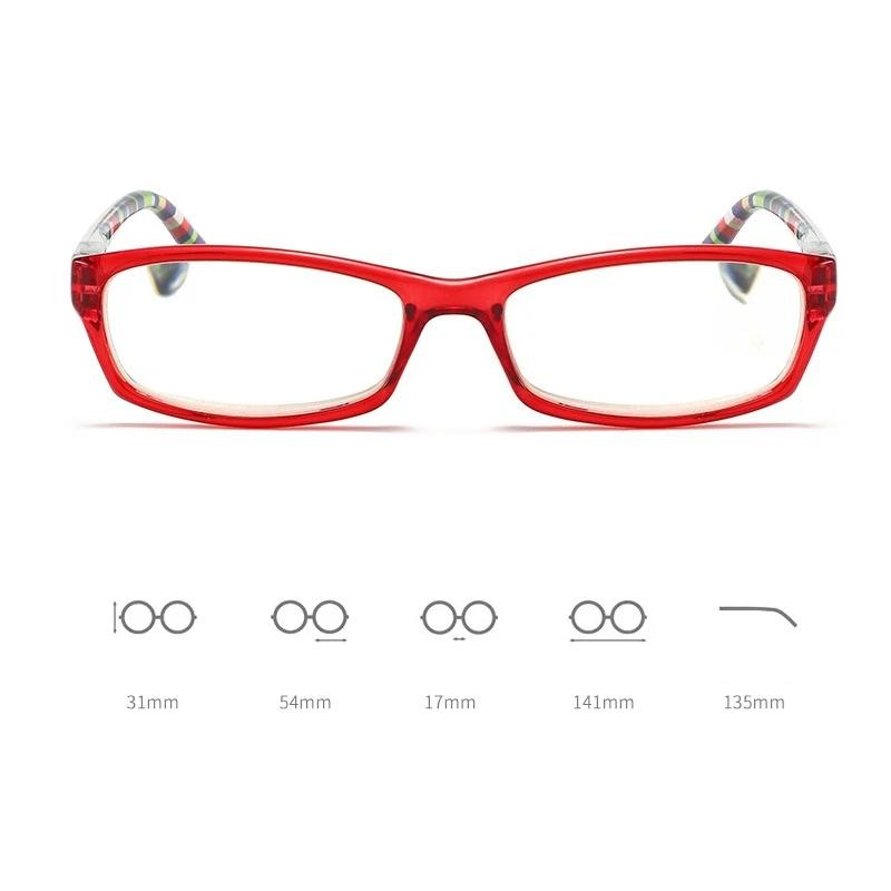 New Fashionable Anti-Blue Light Presbyopia Glasses Elegant Square Frame with Floral Accents Reading Eyewear +1.0 To +4.0