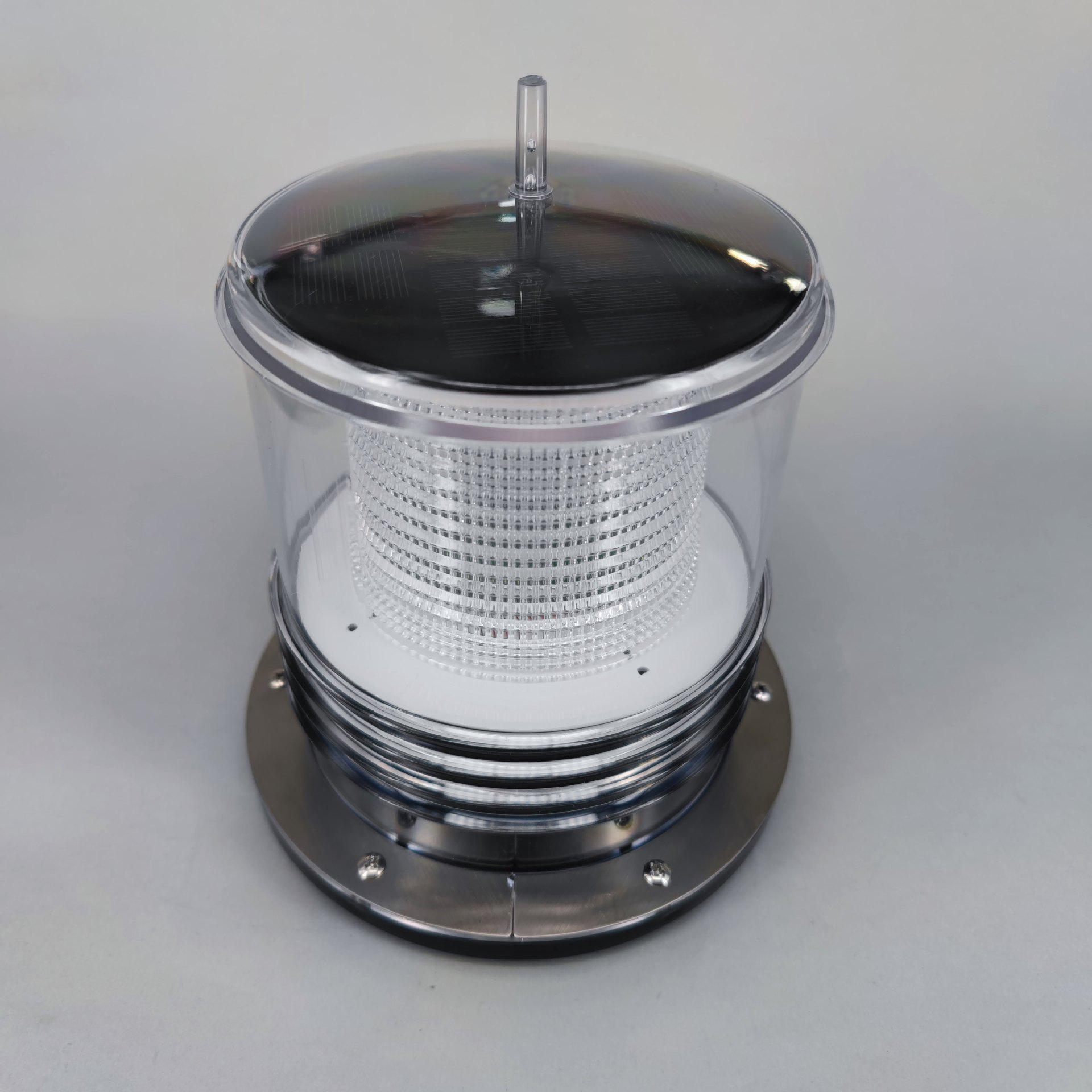 Solar LED Marine Anchor & Navigation Light: Three-Color Flashing Signal & Mast Light