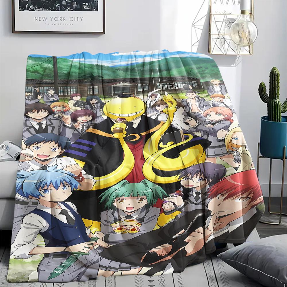 1 Stück Assassination Classroom Druck Flanelldecke, Hohe Qualität für alle Jahreszeiten, Heimdekoration, Wärme und Komfort, Perfekt für Weihnachtsgeschenke