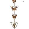 Kettle Metal Wind Chimes Butterfly Love for Garden Courtyard Decoration Wind Chimes Rain Chain Ramadan Festival Valentine's Day