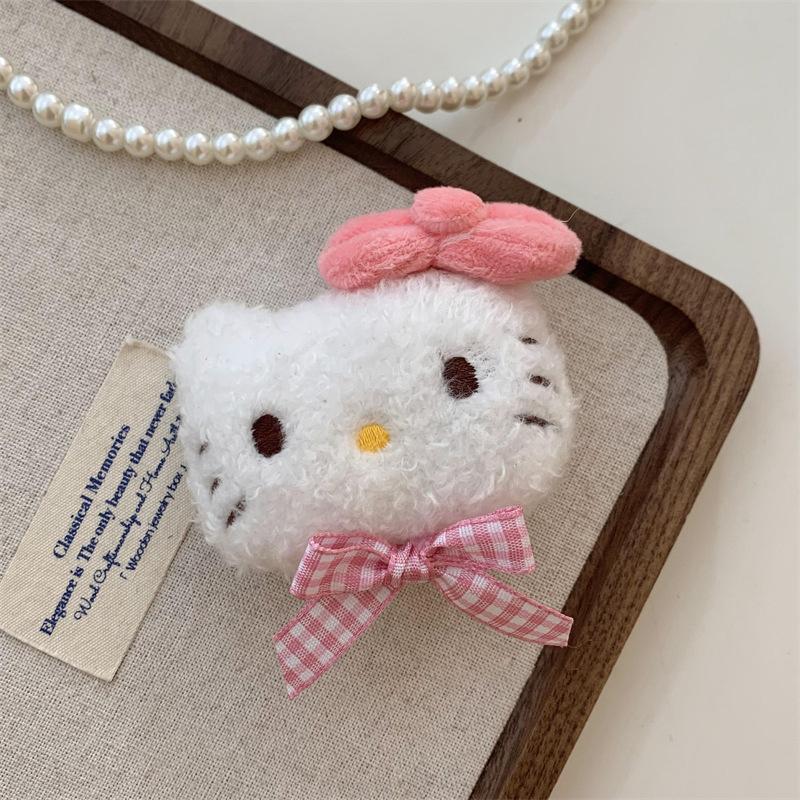

Hello Kitty Scrunchies Cartoon Sanrio Elastic Hair Ring Hair Rope Sweet Ponytail Hair Accessory Face Washing Make Up Hair Circle