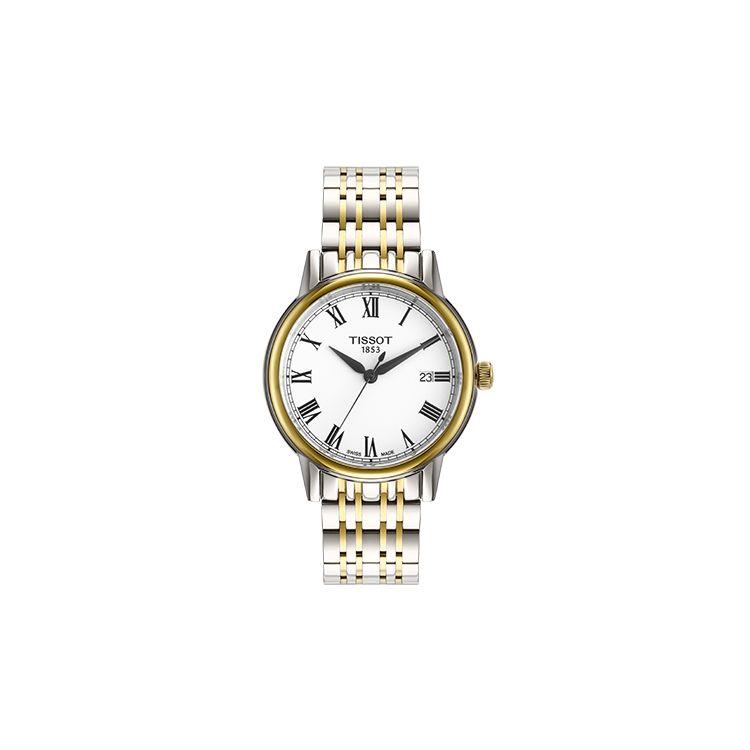Tissot Men's White Carson Series Quartz Movet 30M Water Resistant Watch 40Mm Dial Stainless Steel Case Stainless Steel Bracelet T085.410.22.013.00