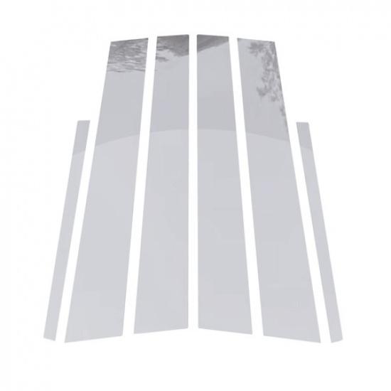 For 2008-2012 Honda Accord 4dr 6PC Chrome Door Window Pillar Post Covers Trims