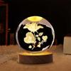 Crystal Luminous Global Ball Decoration Star Walk Night Light Usb Direct Insertion