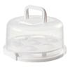 Plastic Round Cake Box Carrier Handle Pastry Storage Holder Dessert Container Cover Case Cake Accessories Food Storage Box