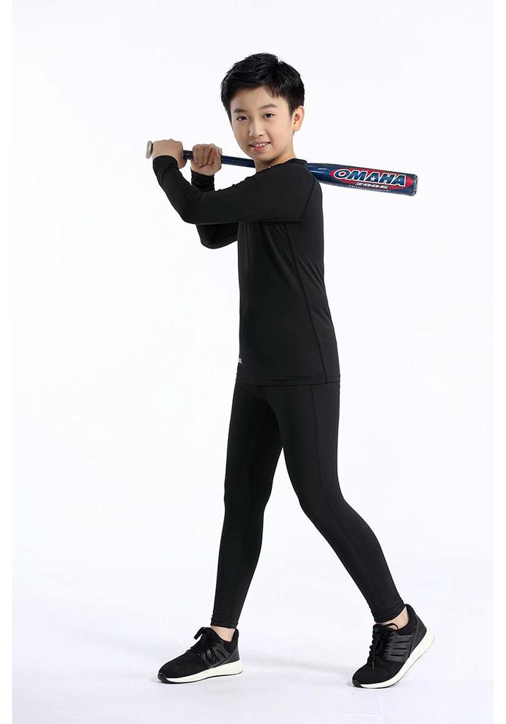 Kids' Quick-Dry Sports Compression Set: Summer Thin Long Sleeve and Pants
