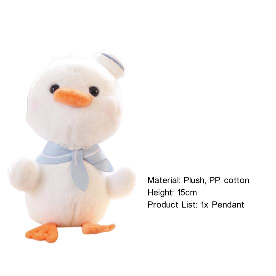 15cm Duck Plush Pendant Soft Cute Cartoon Animal Dolls Hanging Ornament Stuffed Doll Plush Key Chain Bag Pendant