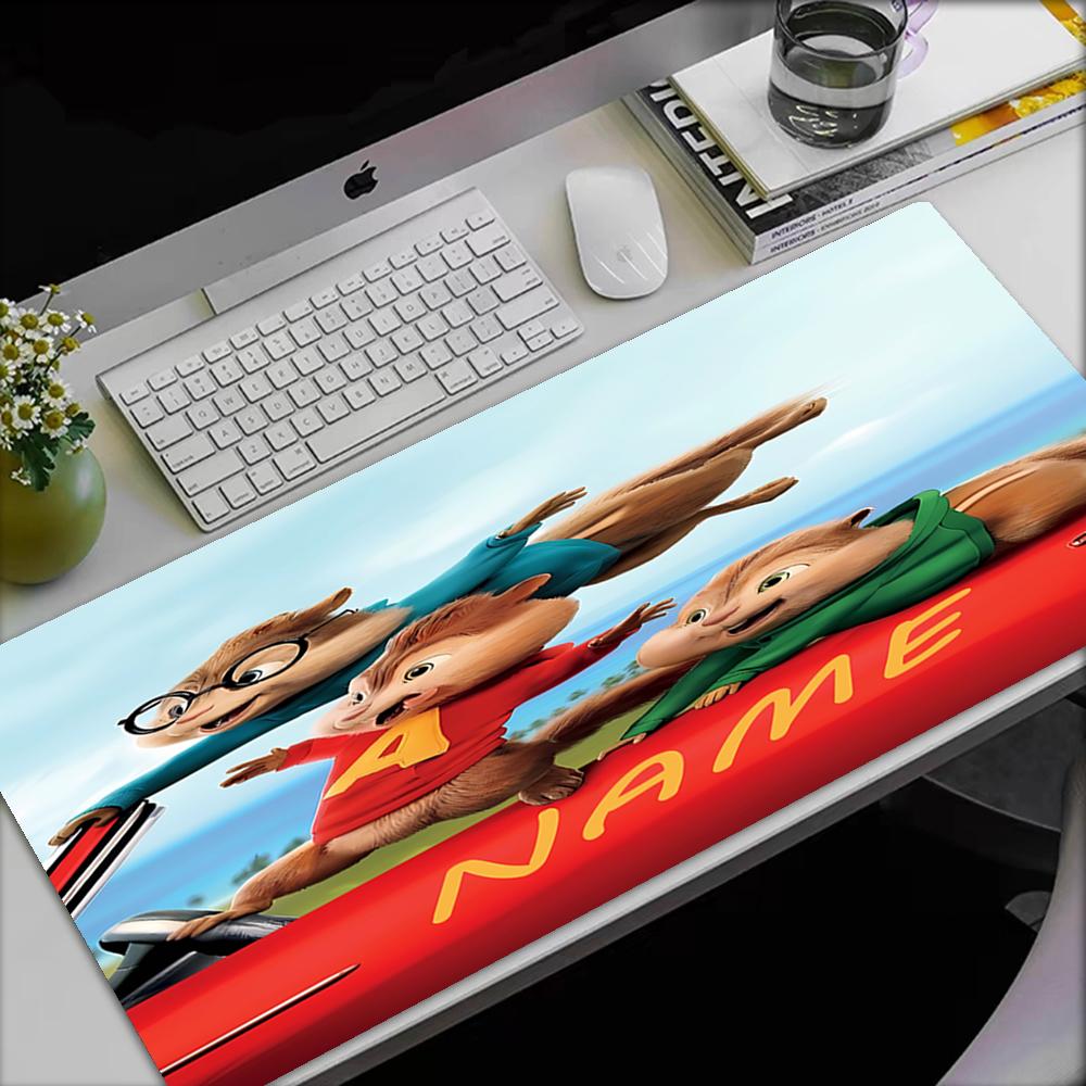 Custom Name Alvin and the Chipmunks Theme Mouse Pad, Non Slip Rubber Base, Multifunctional Office & Home Decor, Perfect for Workspace Personalization.