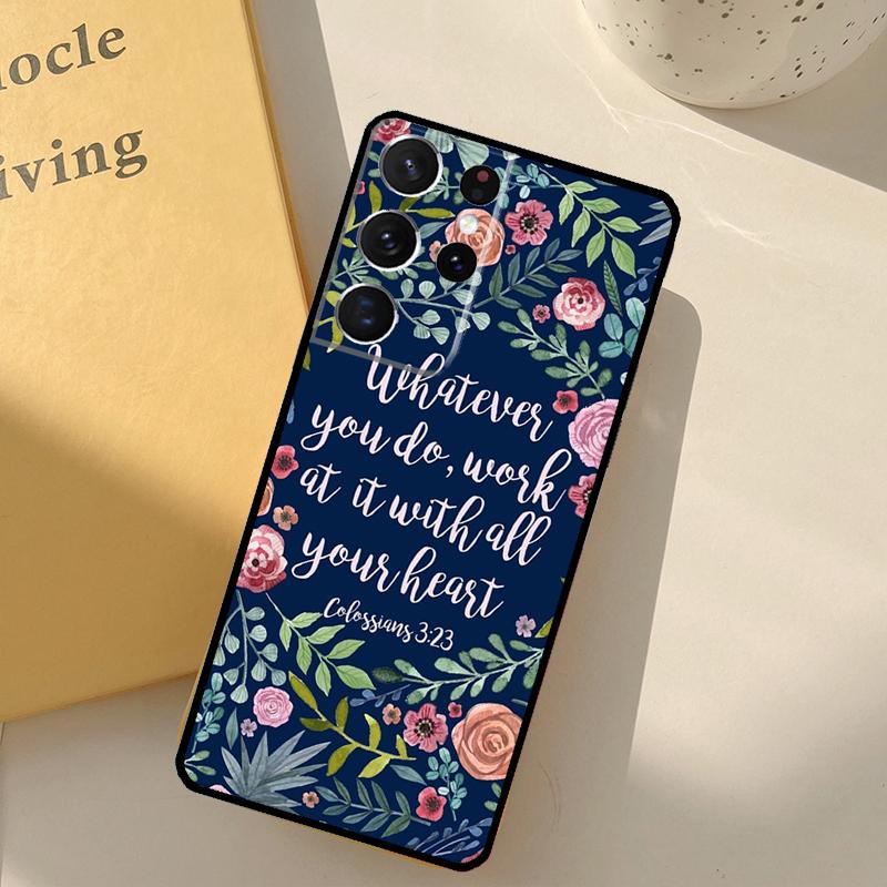 Jesus Bible Christian Religious Phone Case For Samsung Galaxy S25 Ultra S20 S21 S22 S23 S24 S9 S10 Plus S25 FE Cover Shell