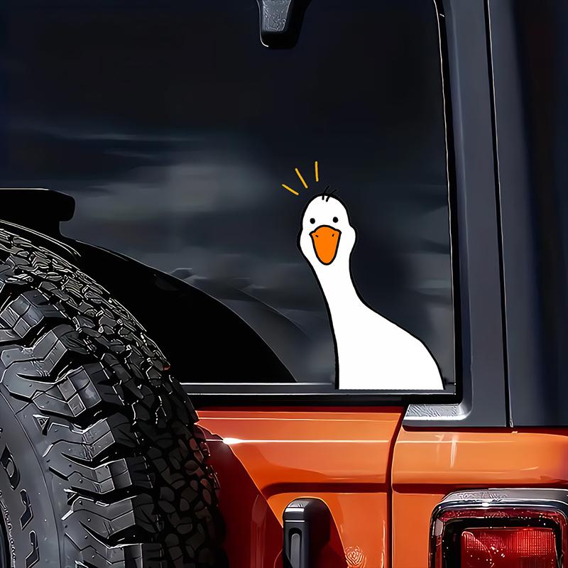 Silly Duck PVC Car Sticker, Waterproof and Durable for Vehicles