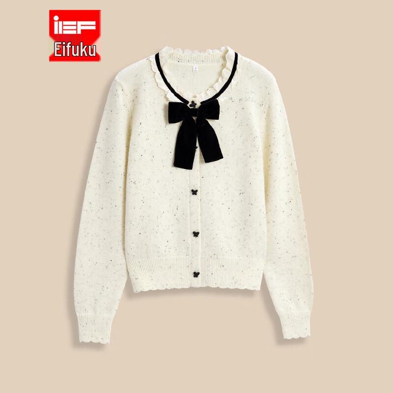 

French Elegant Bow-Knot Knit Top M