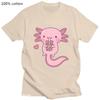 Bubble Tea Women Tshirts Pink Axlotl Kawaii Print T-shirt Street Hip Hop Crop Top Cool Summer Tee Shirt Cotton Fashion Clothing