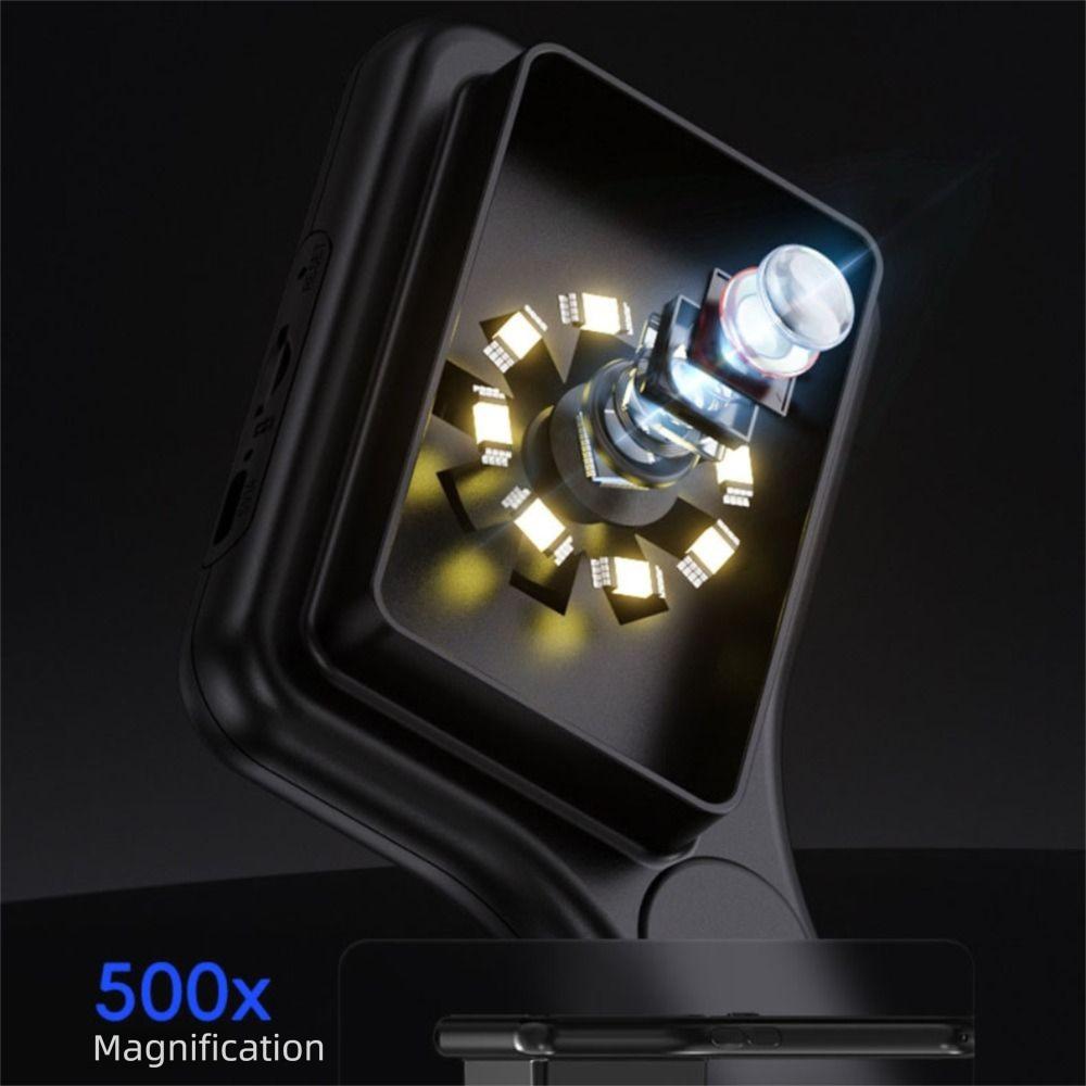 500X Mini Kids Optical Microscope Rechargeable Pocket Digital Microscope  Outdoor Teach