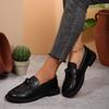 2025 Women's Heeled Mary Jane Shoes Women's High Heels Black Chunky Heel Office Loafers High Heels Spring Autumn Women's Shoes