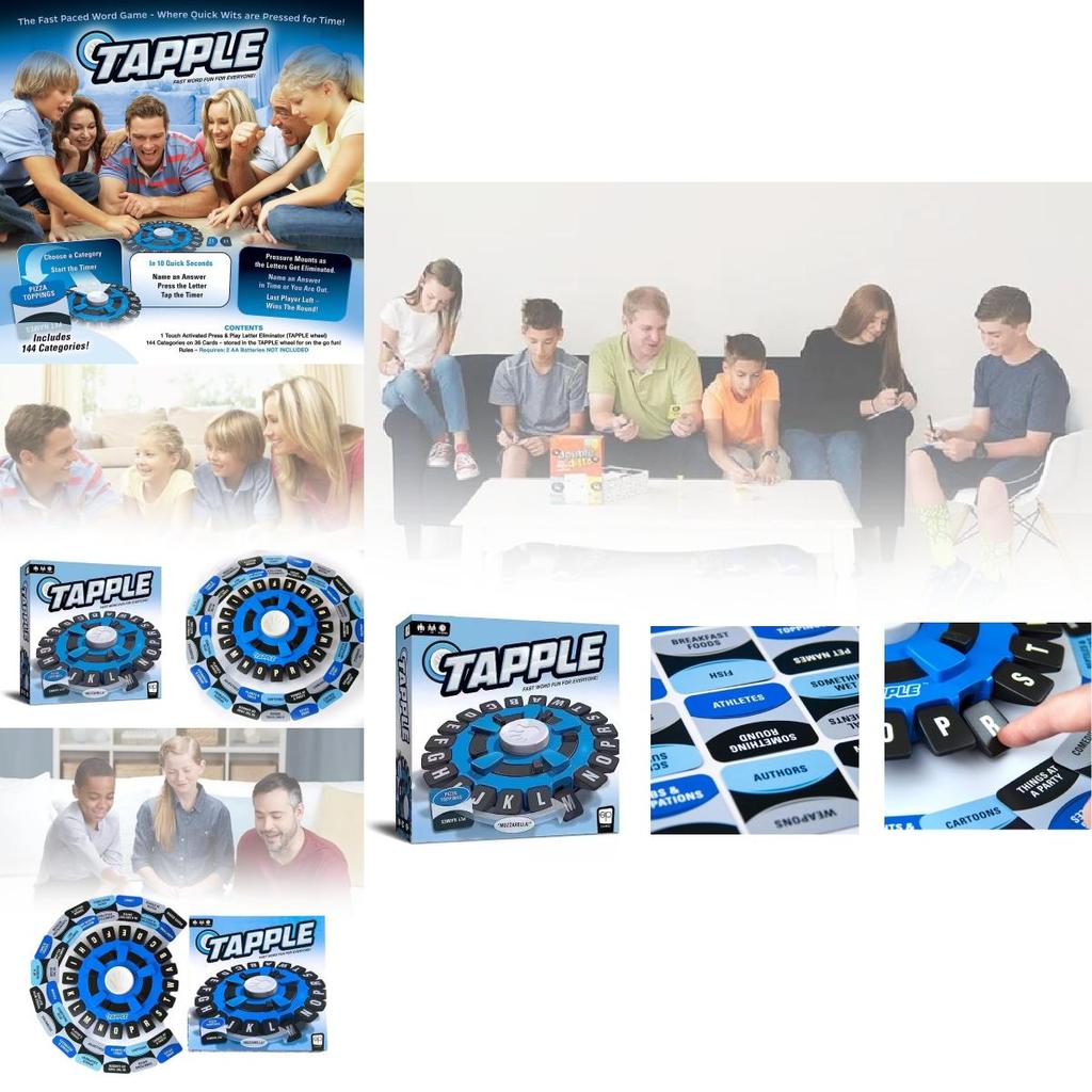 Tapple Tower Rychlá rodinná desková hra Barevná vzdělávací hračka pro všechny věkové kategorie