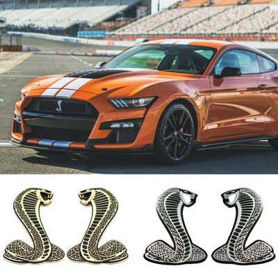 Car Front Hood Grille Emblems Metal Snake Stickers Rear Trunk Car Stickers Universal Automotive Styling Accessories
