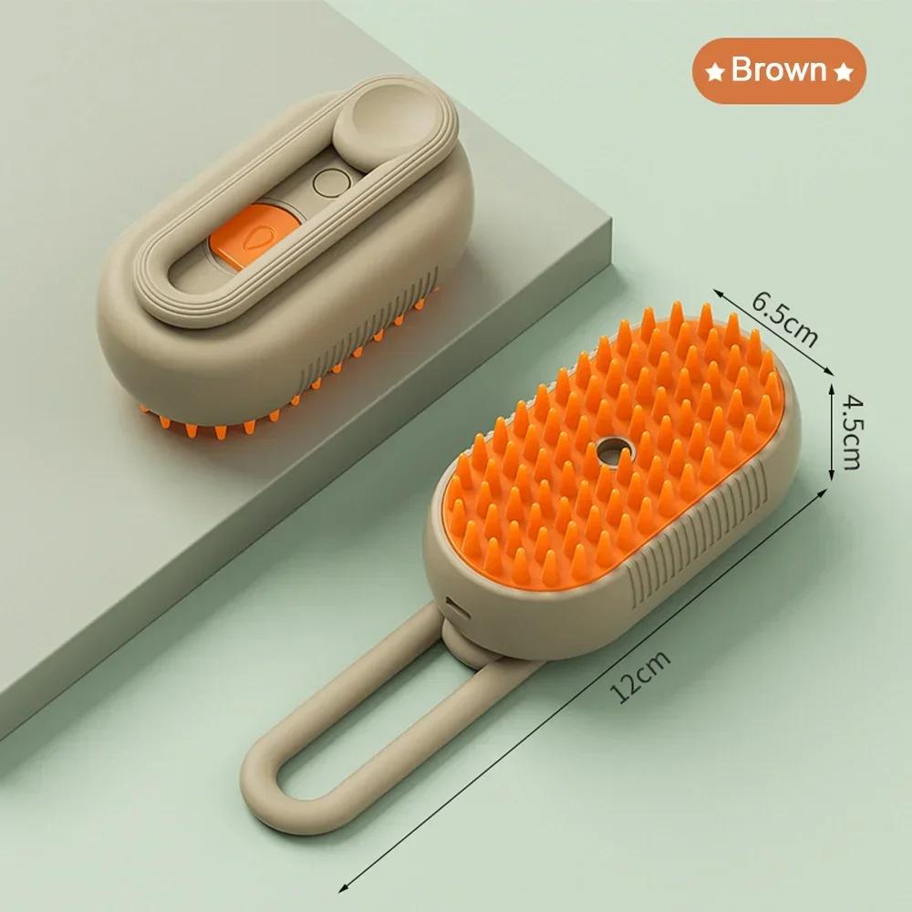 Cat Steamy Brush 3 in 1 Electric Anti-splashing Cat Brush with Steam Spray for Massage Pet Grooming Comb Hair Removal Combs New