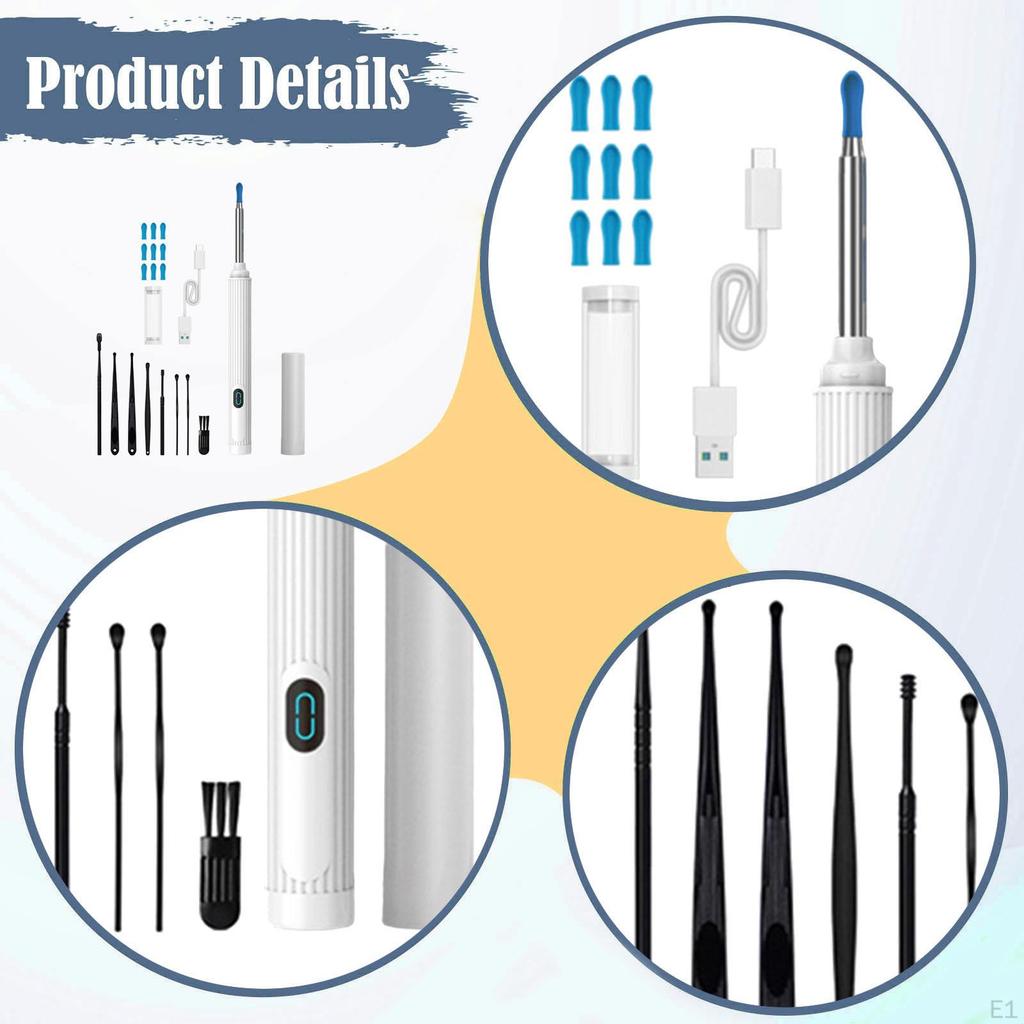 Ear Removal Kit Professional Portable Cleaner for Kids Daily Cleaning Adults White