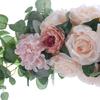 Handmade Wedding Wreath Featurings Green and Artificial Rose Wall Hanging Ornament Perfect for Springtimes Decorations