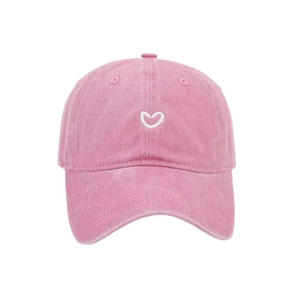Soft Top Embroidery Love Baseball Hat Thin Washed Cotton Baseball Cap Street