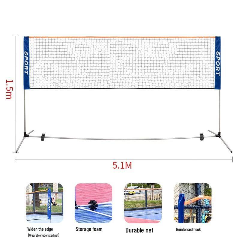 WEZHO Portable Folding Badminton Net Stand