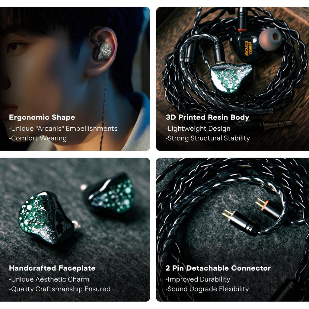 Linsoul ZiiGaat Arcanis Hybrid (2DD+5BA) High-End In-Ear Earphones