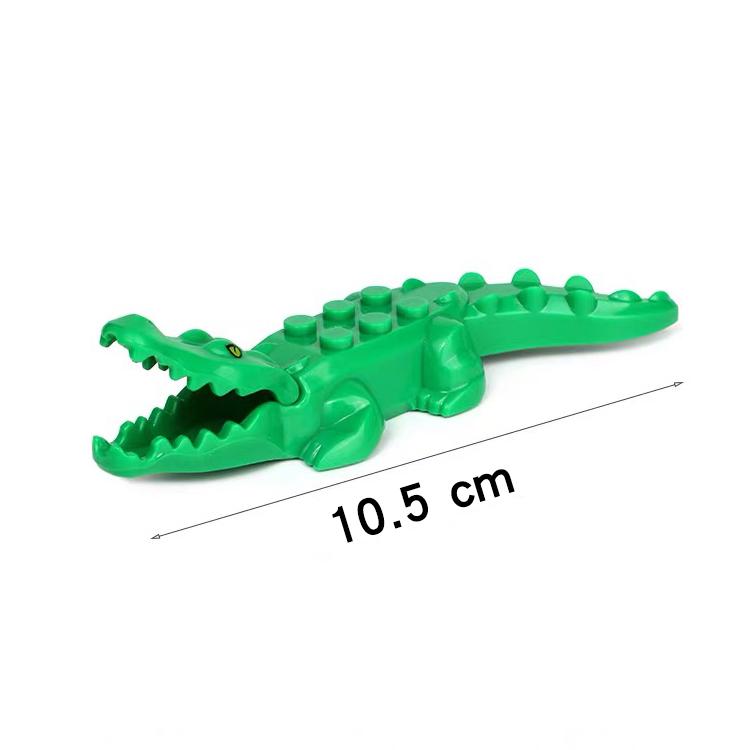 MOC Bauernhoftiere Bausteine Süße Haustiere Schweine Huhn Tiger Panda Hai Stadt Zubehör DIY Teile Steine Spielzeug Lernbausteine