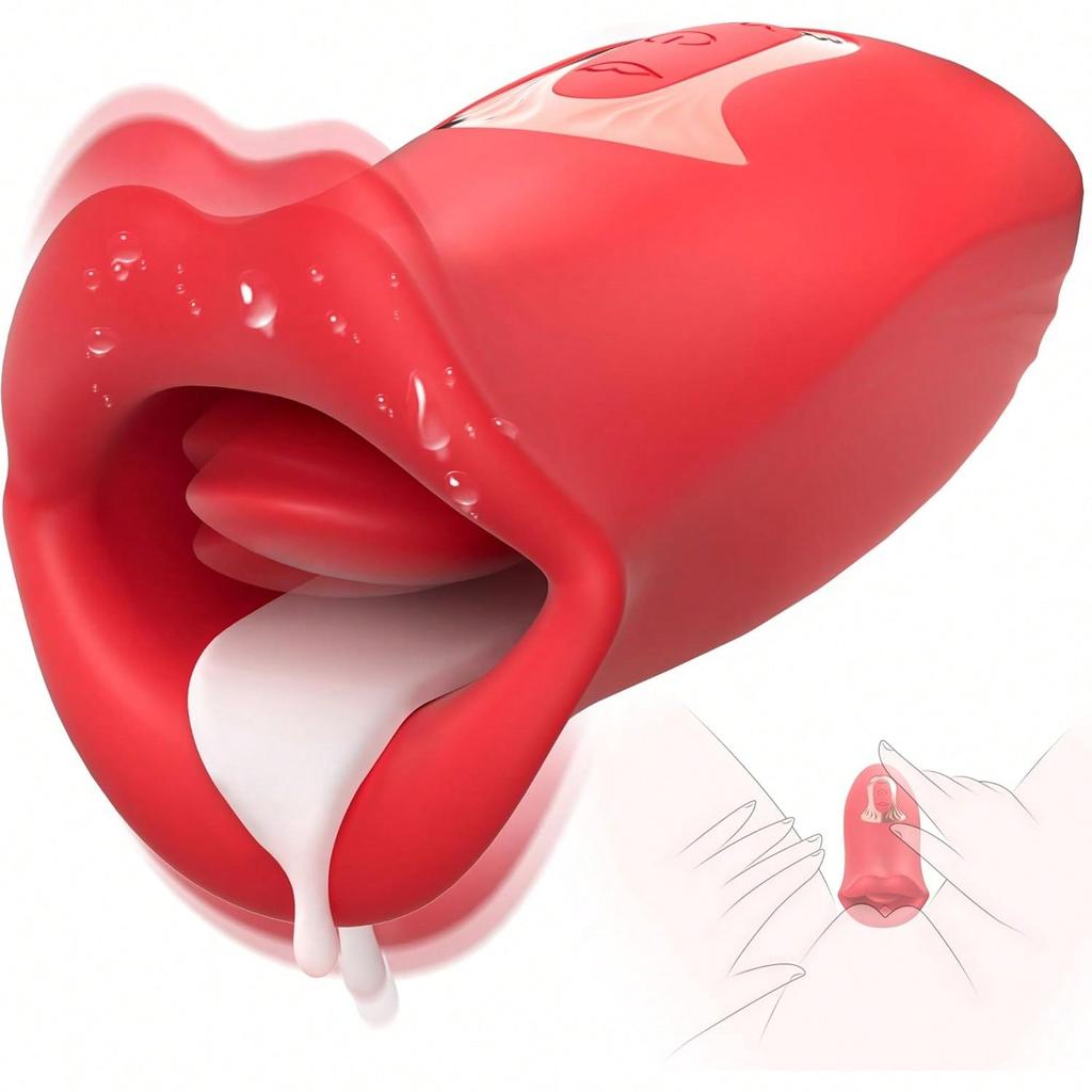 Rose Tongue Mouth Licking Vibrator G Spot Clitoris Nipple Stimulator Massager Adult Sex Toys Women 18+