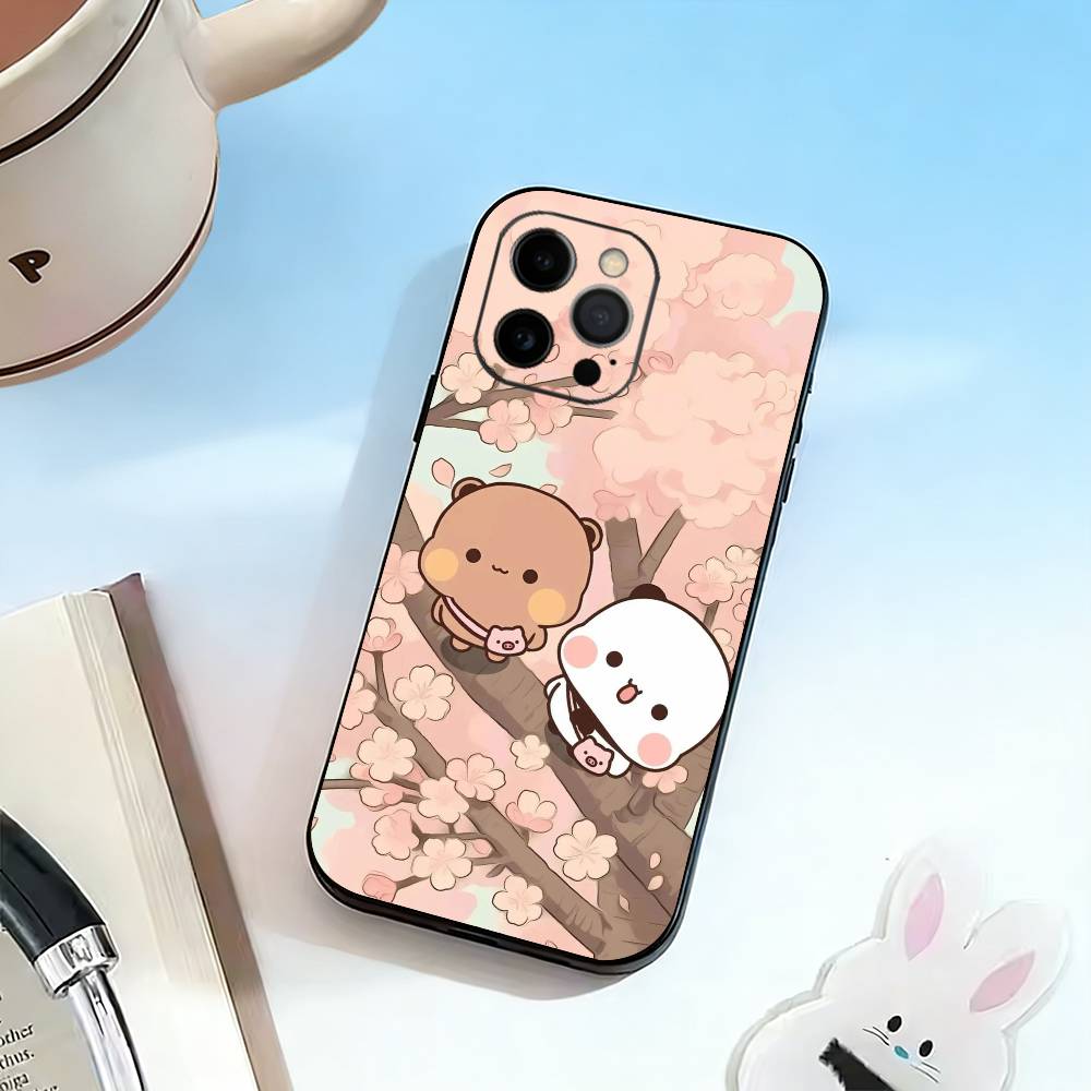 Cute BuBu-DuDu Du  Phone Case For iPhone 17,16,15,14,13,12,11 Plus,Pro Max,XS,Soft Silicone Black Cover