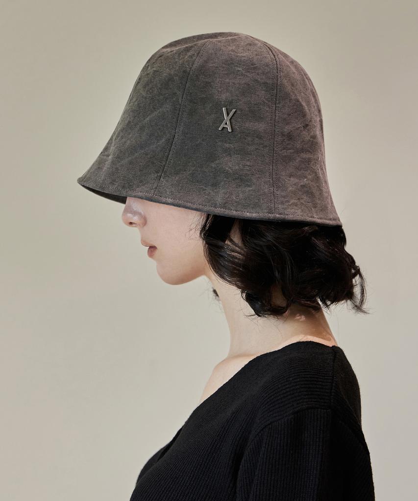 Bajal Va Studded Pigment Round Bucket Hat Black
