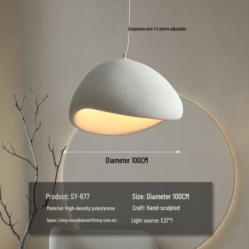 Wabi-Sabi Zen Pendant Light: Retro & Artistic Design for Restaurants, Living Rooms, and Bedrooms