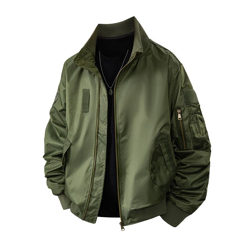 Fashion baseball collar jacket autumn and winter new plus outdoor tooling trend versatile jacket bomber jacket