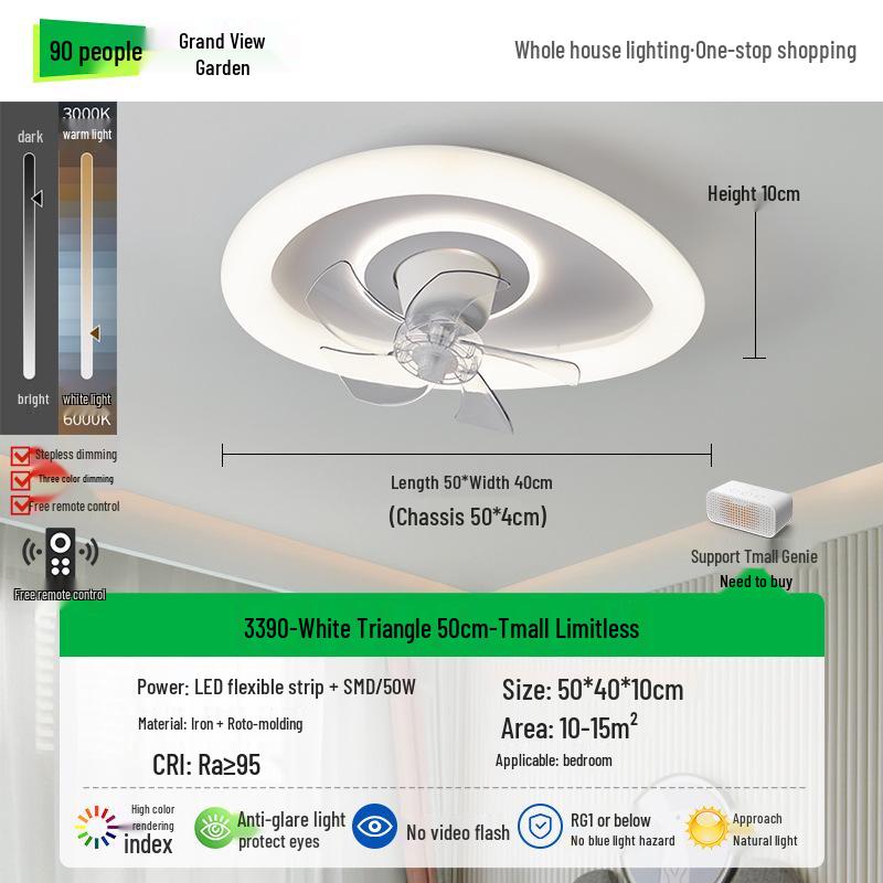 Nordic Minimalist LED Ceiling Fan Light for Master Bedroom