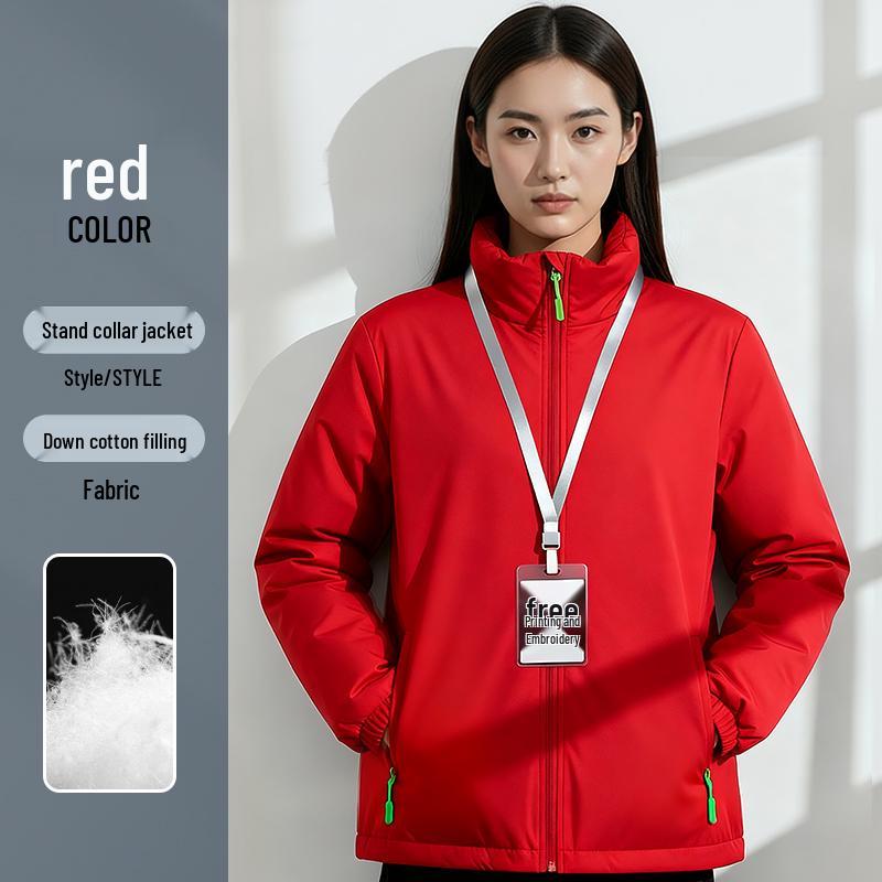 

Unisex Workwear Winter Jacket with Printed Logo - Thickened, Warm, Cotton-Padded Coat for Outdoor Use. 4XL
