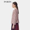 PORTS Women's Spring/Summer Woven Edge Tweed Jacket
