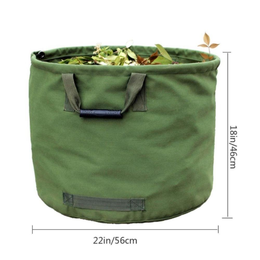 Reinforced Garden Leaf Compost Bag Flatable Foldable Garden Leaf Storage Bag Waterproof Heavy-duty Waterproof Canvas Storage Bag
