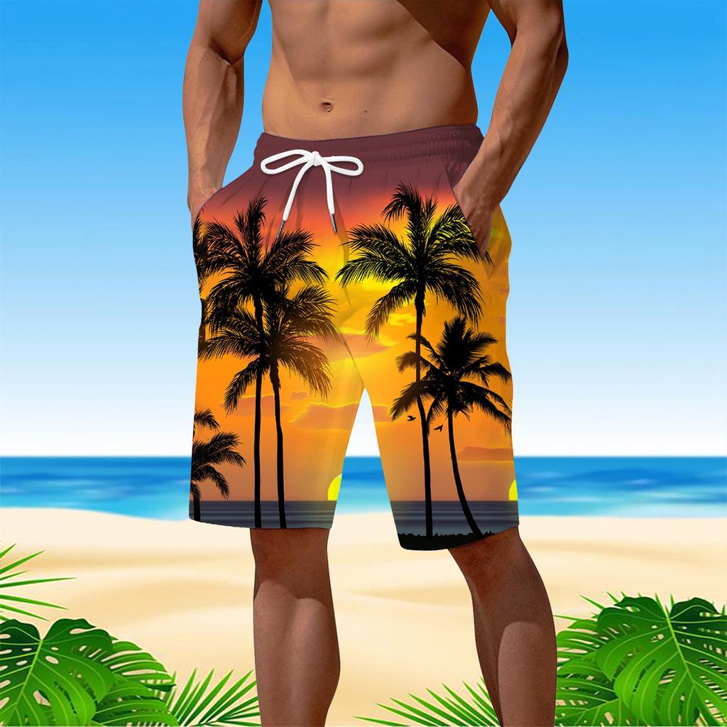 Personality Hawaii Summer Beach Shorts Men Casual Tropics Board Shorts 3D Printed Swimsuit Homme Fashion Holiday Surf Swim Trunk