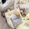 Small fresh contrasting color make-up bag sweet ins student handbag girl heart youth campus large capacity shoulder bag