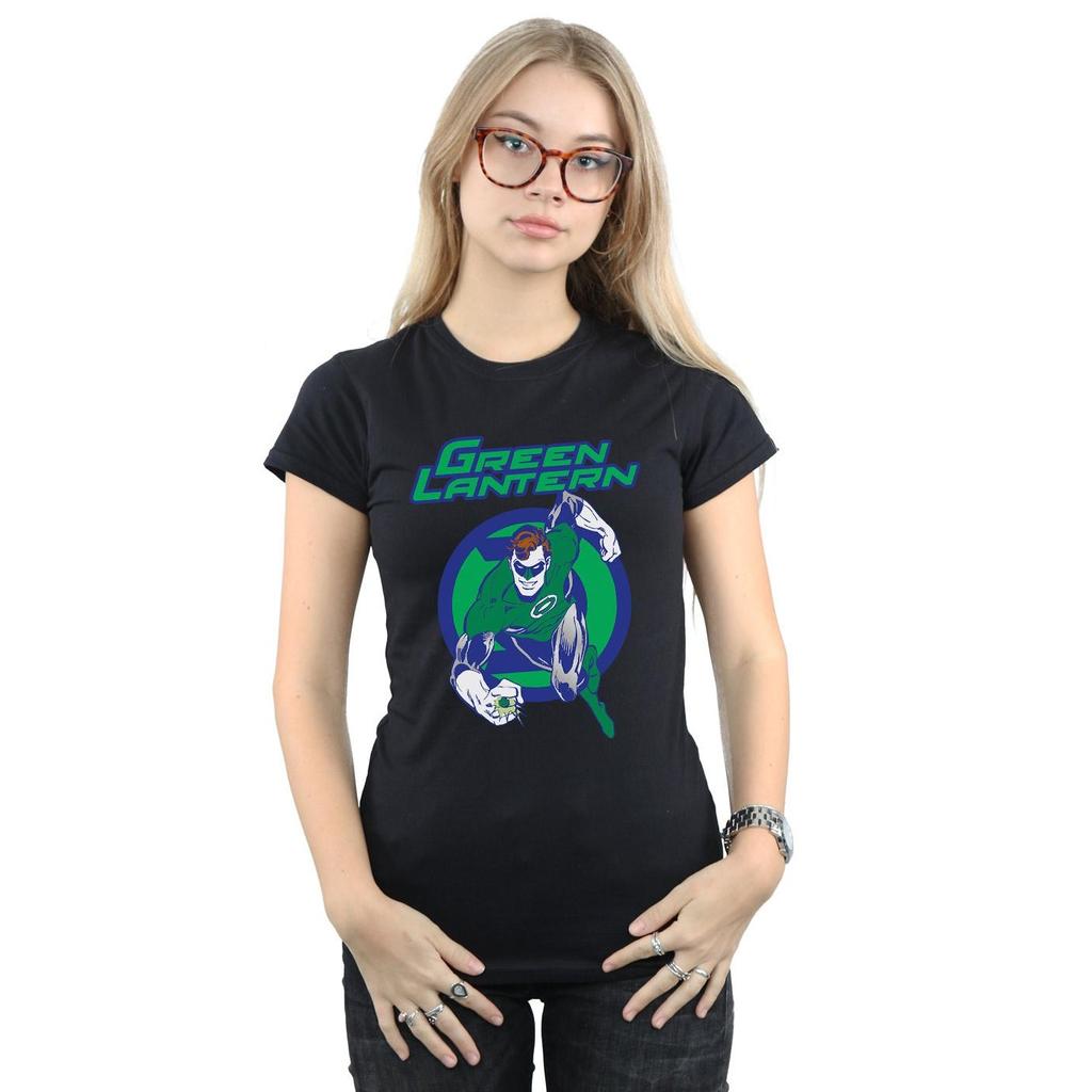 DC Comics Womens/Ladies Green Lantern Leap Cotton T-Shirt