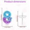 7pcs Blue Purple Flower Birthday Number Candles,Flower Theme Party Decorations, Cupcake Decorations,Suitable for Party Celebrati