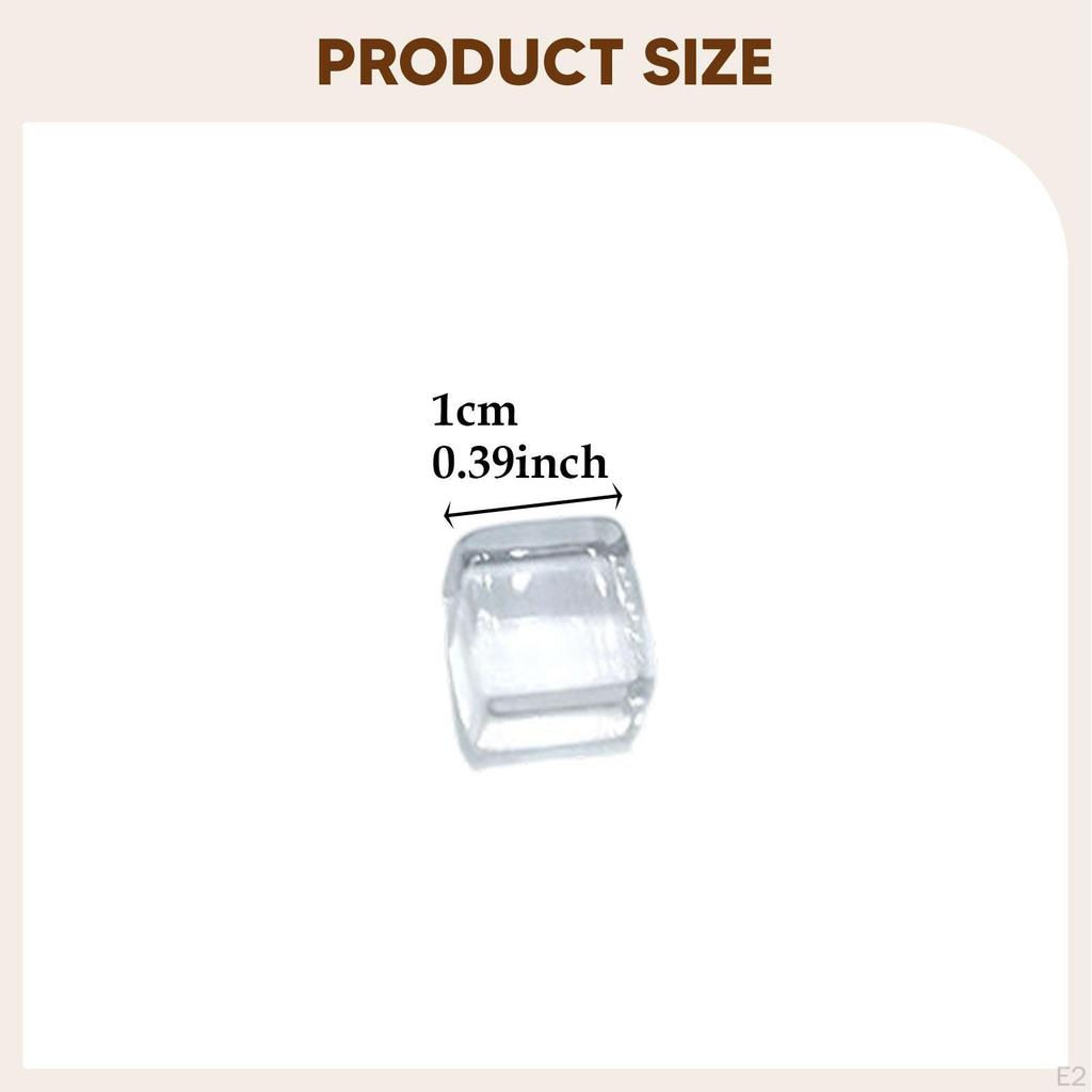 100 Pieces Acrylic Cubes Blank Dice DIY Learning Stacking Toy 1cm Board Game Building Blocks for