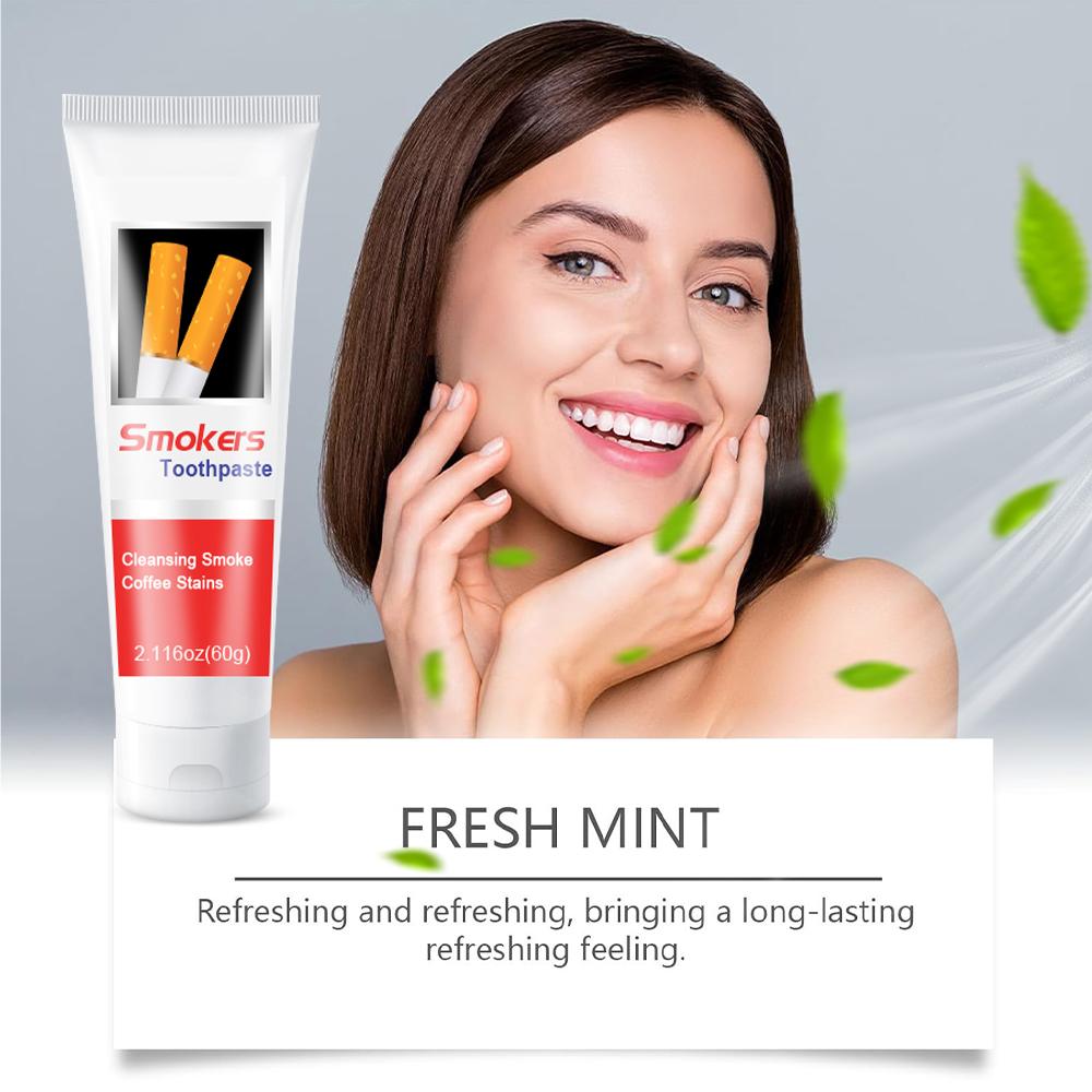 Toothpaste for Smokers with Yellow Teeth and Cigarette Stains - Deeply Clean the Teeth and Oral Cavity, Bring a Long-Lasting Refreshing Feeling