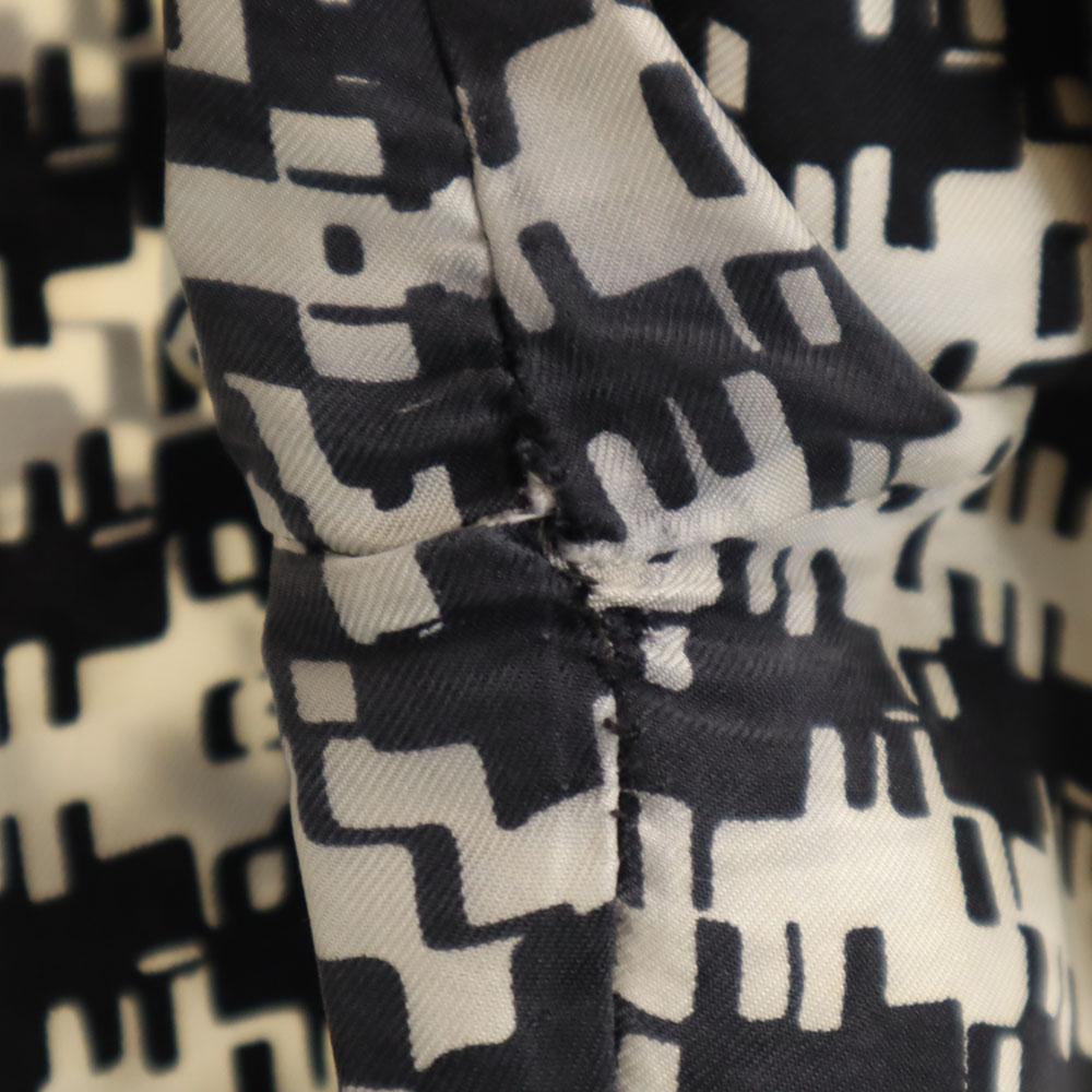 Max Mara Made In Italy Geometric Pattern Long Sleeve Shirt Special Wing Women Used