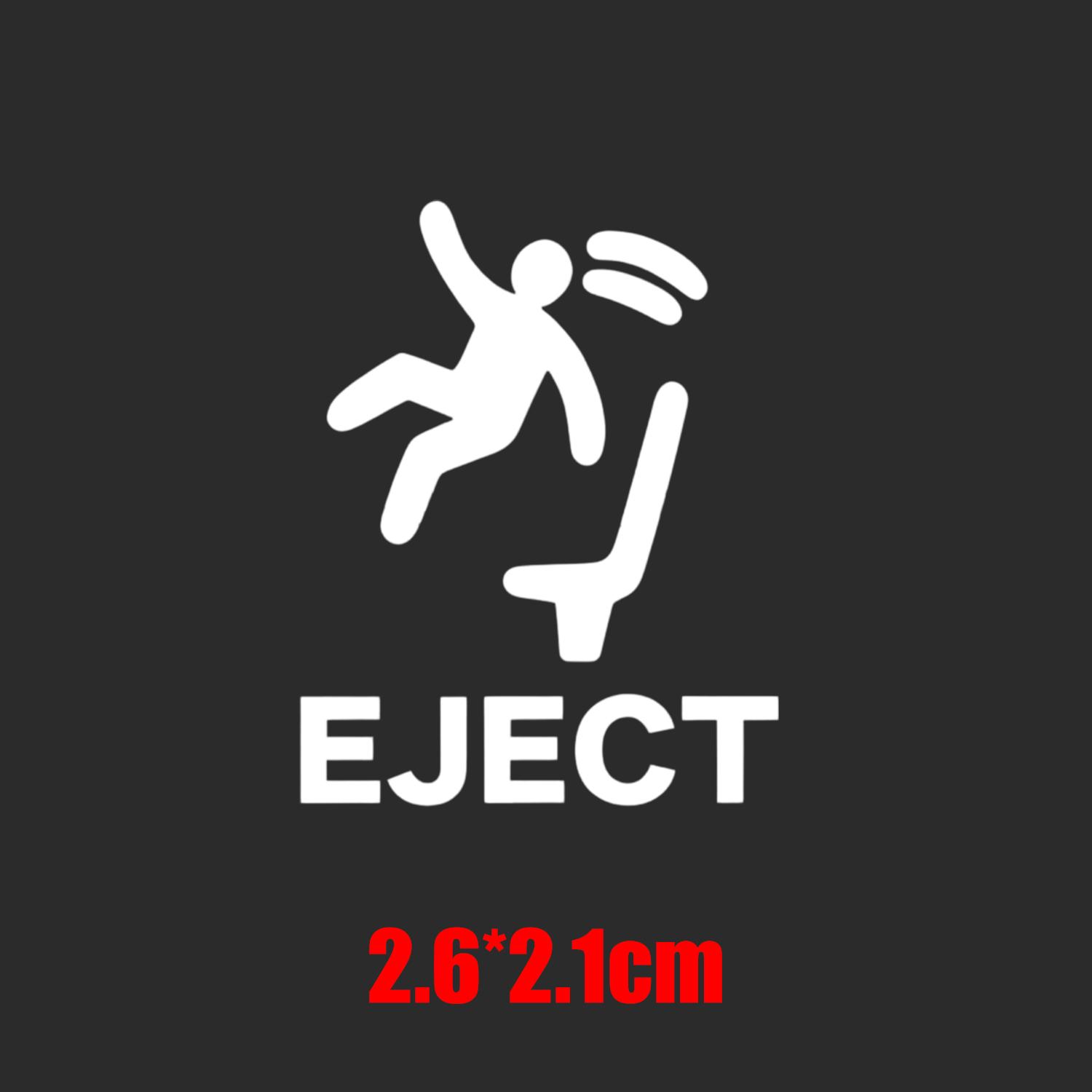 

5pcs Humorous EJECT Stickers Car Dashboard Funny Button Sticker Auto Interior Decoration Humorous Gift Decals for Car Lovers