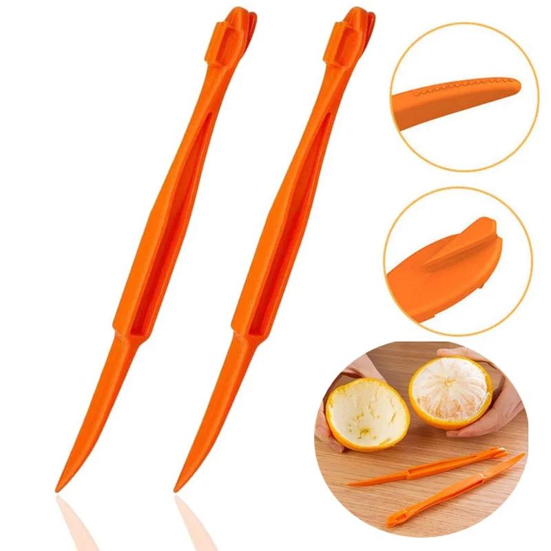 5/10 Pezzi Strumenti Sbuccia Arance Plastica Facile Affettatore Taglierino Sbucciatori Rimuovi Apribottiglie Coltello da Cucina Strumento di Cottura Accessori da Cucina