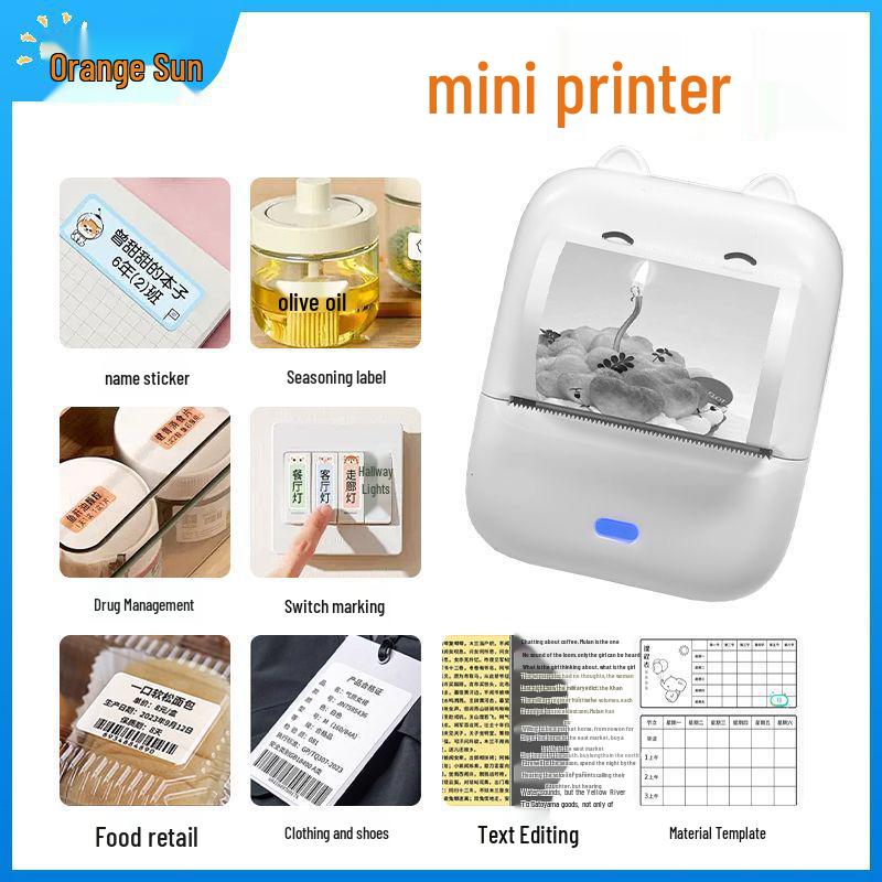 Children's Mini Bluetooth Pocket Printer: Portable Thermal Photo & Label Maker