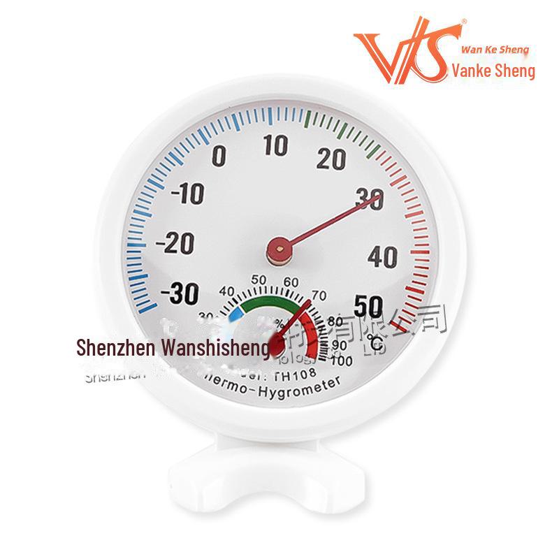 

Аналоговый термометр и гигрометр, 75 мм - компактный измеритель температуры и влажности для холодильника SQ108 белый
