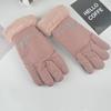 Autumn and Winter New Women's Fleece Thickened Thermal Gloves